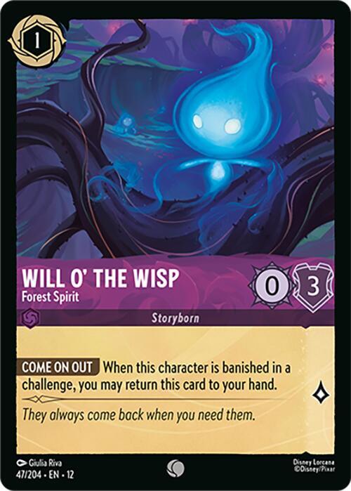 Will o' the Wisp - Forest Spirit - Wilds Unknown (12) NM *FOIL*