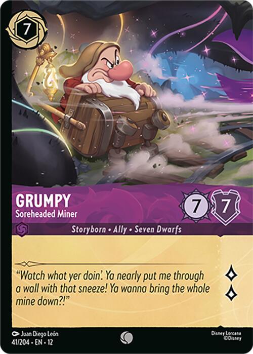 Grumpy - Soreheaded Miner (Foil) - Wilds Unknown (12) NM *FOIL*