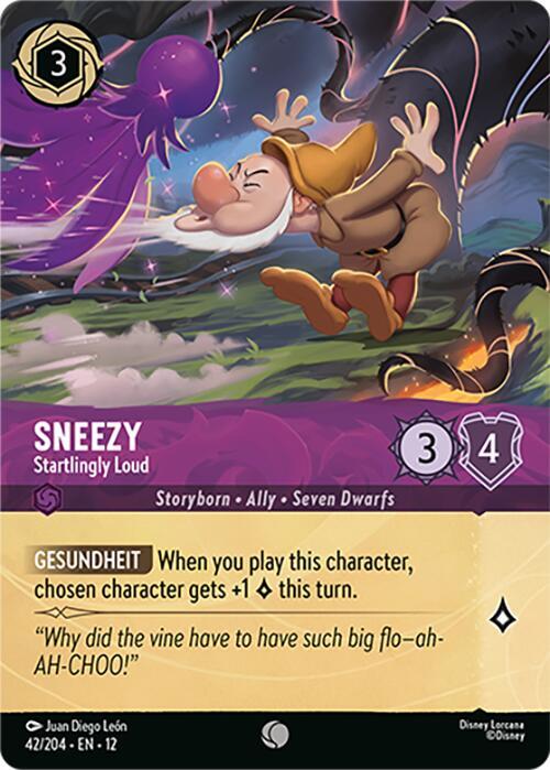 Sneezy - Startlingly Loud (Foil) - Wilds Unknown (12) NM *FOIL*