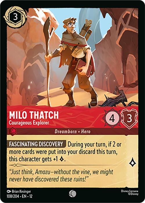 Milo Thatch - Courageous Explorer - Wilds Unknown (12) NM *FOIL*