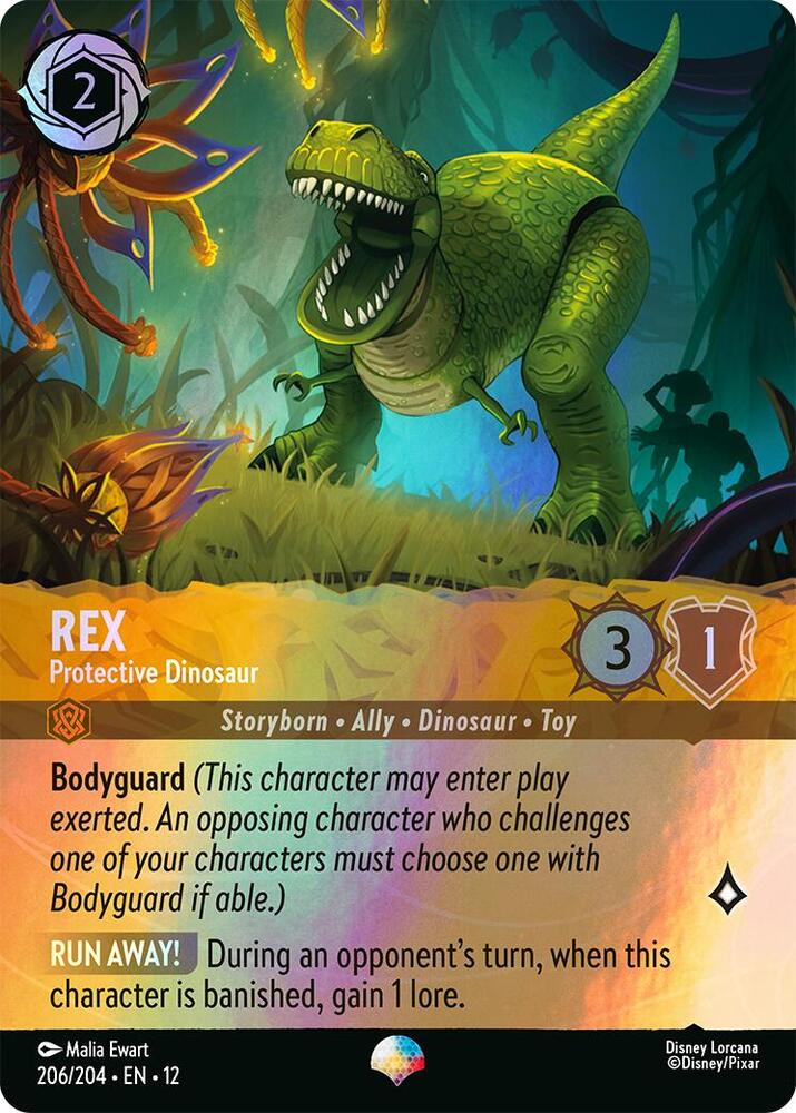 Rex - Protective Dinosaur (Epic) - Wilds Unknown (12) NM *FOIL*