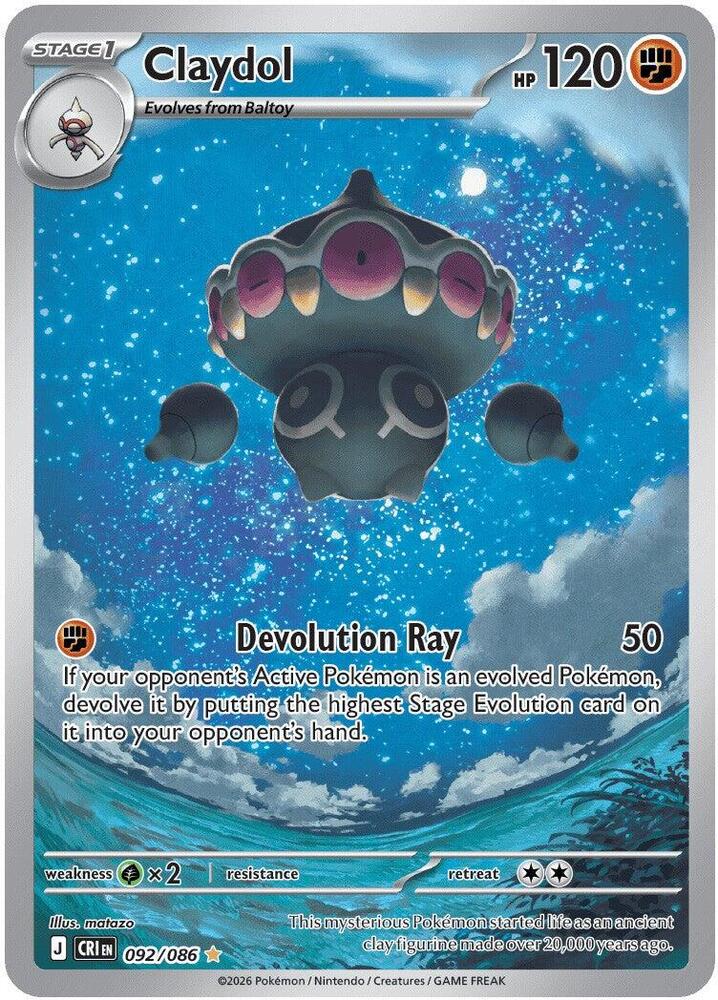 Claydol - 092/086 - ME04: Chaos Rising (CRI) NM *FOIL*
