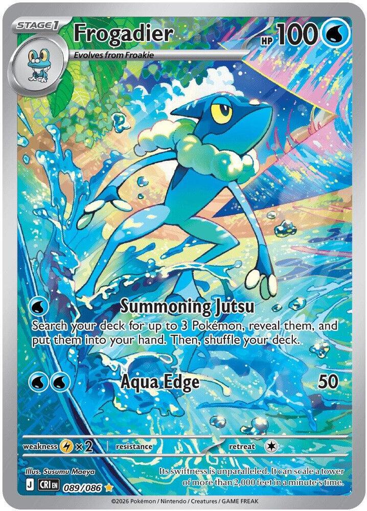 Frogadier - 089/086 - ME04: Chaos Rising (CRI) NM *FOIL*