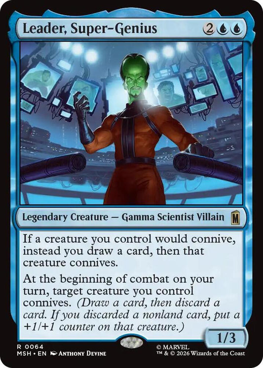 Leader, Super-Genius - Marvel Super Heroes (MSH) NM *FOIL* SEALED