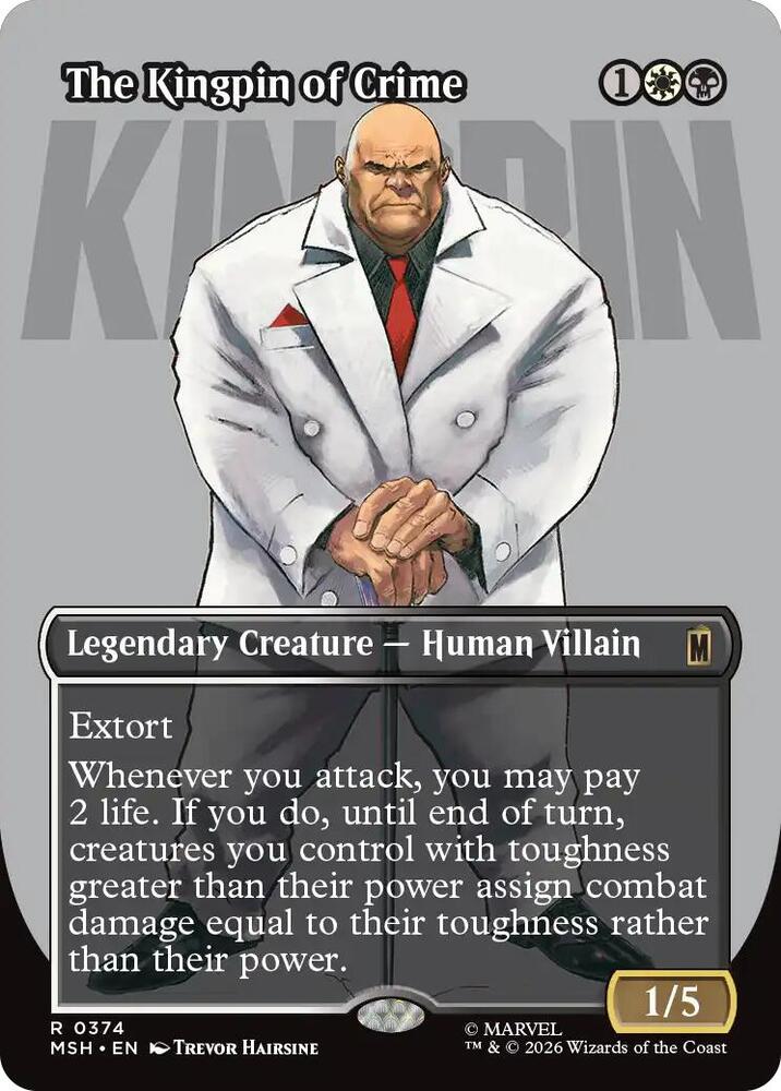 The Kingpin of Crime (Borderless) (0374) - Marvel Super Heroes (MSH) NM *FOIL*