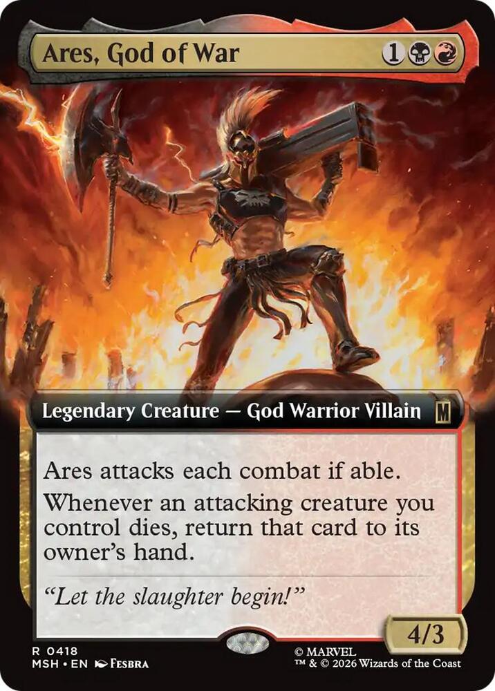 Ares, God of War (Extended Art) - Marvel Super Heroes (MSH) NM *FOIL*