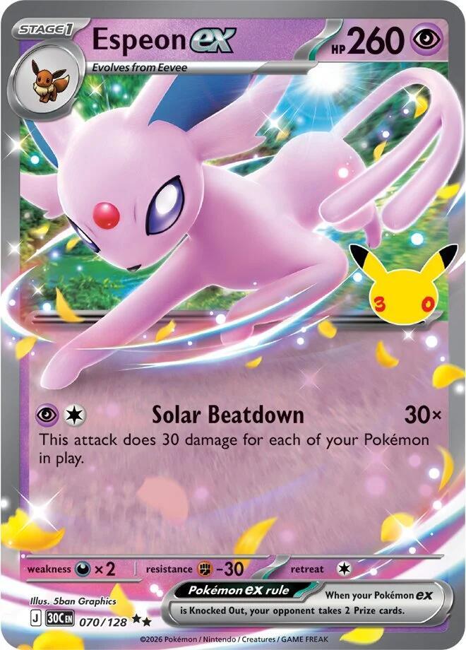 Espeon ex - ME: 30th Celebration (30C) NM *FOIL*