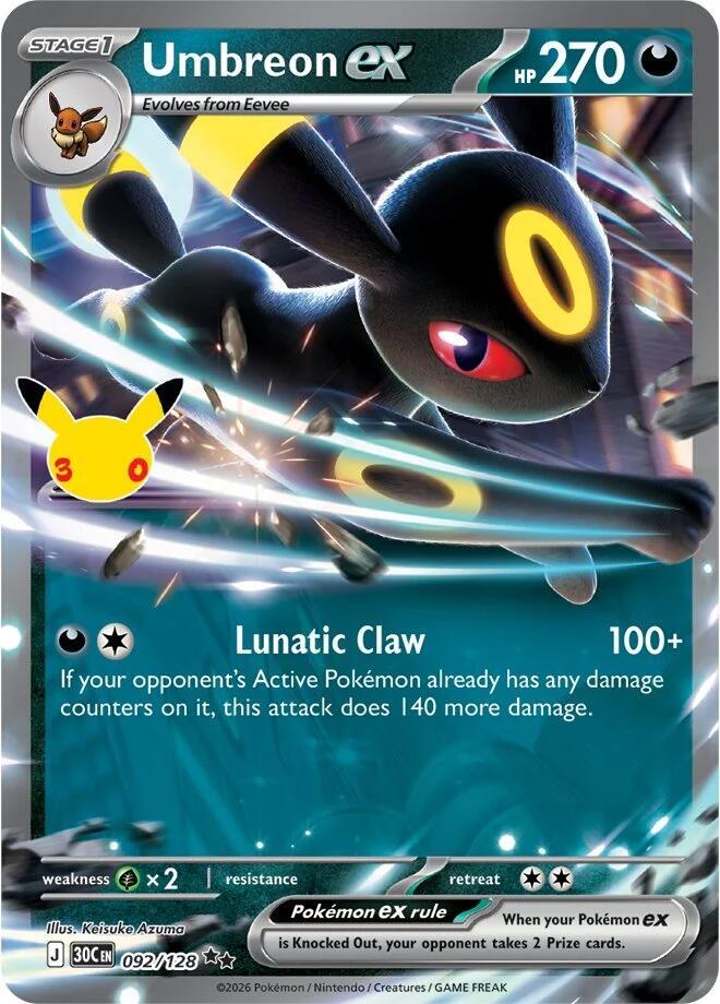 Umbreon ex - ME: 30th Celebration (30C) NM *FOIL*