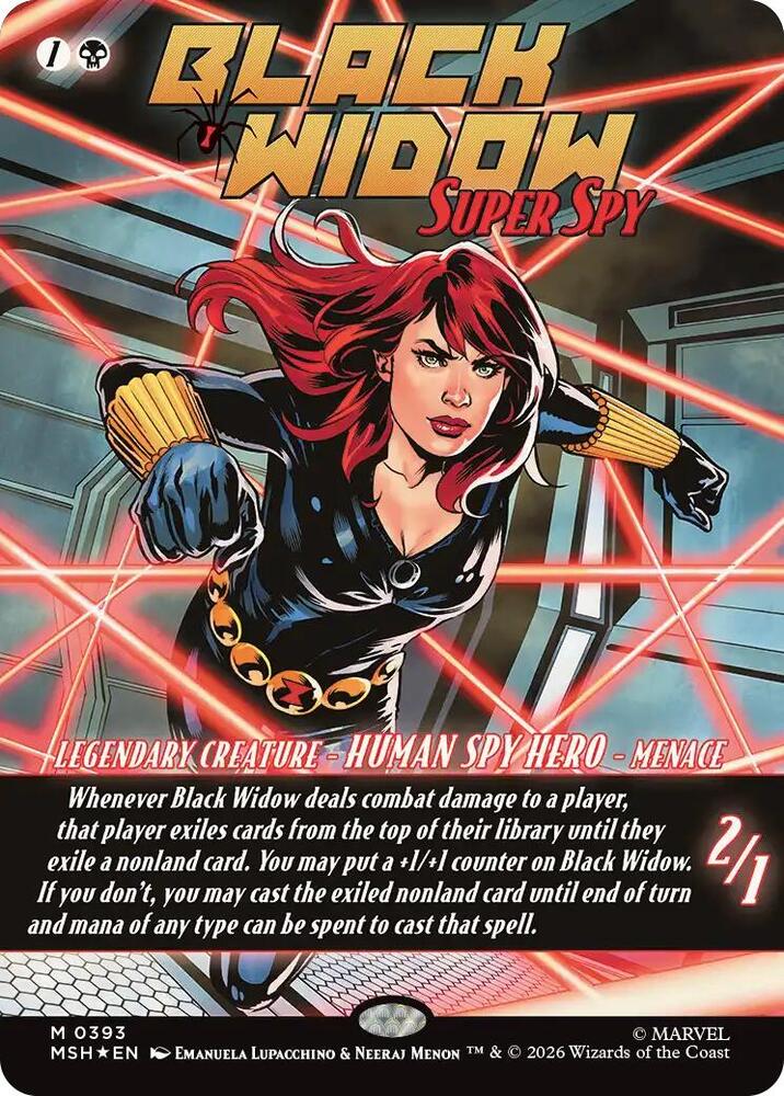 Black Widow, Super Spy (Borderless) (0393) - Marvel Super Heroes (MSH) NM *FOIL*