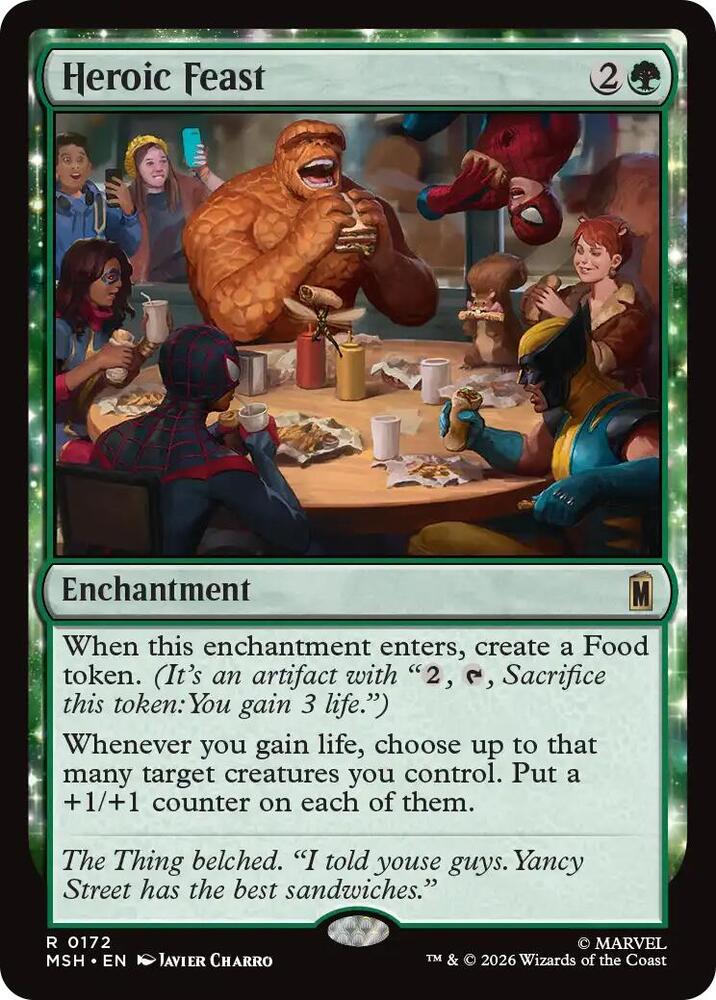 Heroic Feast - Marvel Super Heroes (MSH) NM *FOIL* SEALED