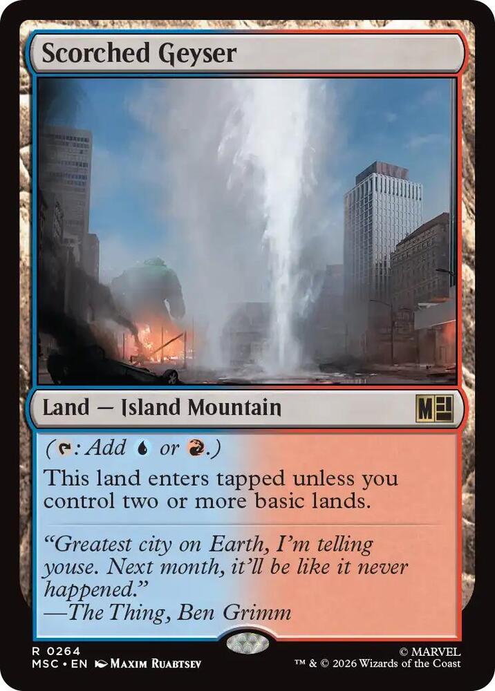 Scorched Geyser - Commander: Marvel Super Heroes (MSC) NM