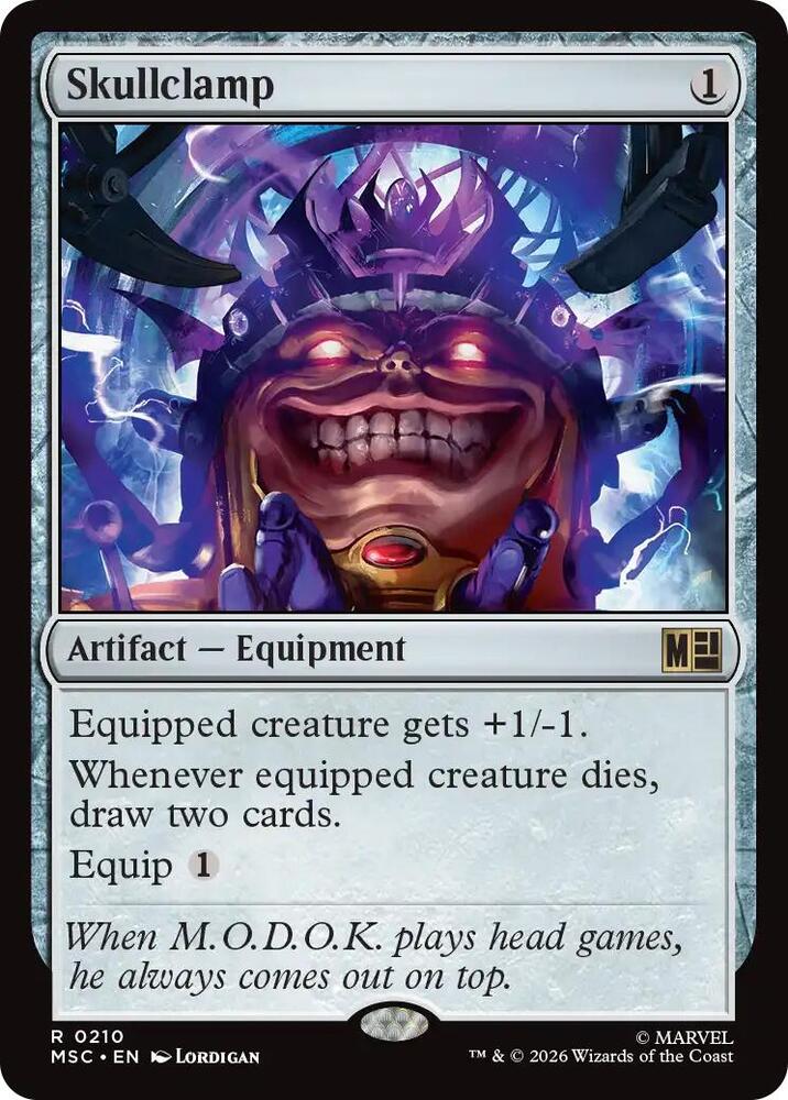Skullclamp (Surge Foil) - Commander: Marvel Super Heroes (MSC) NM *FOIL*