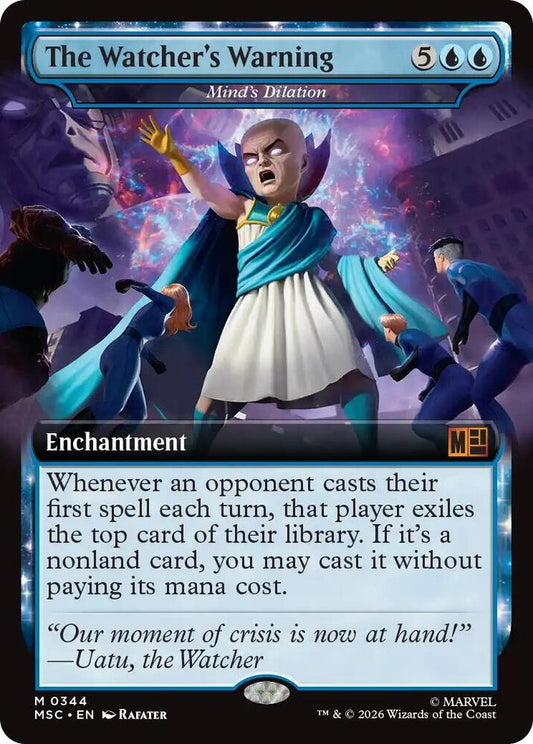 The Watcher's Warning - Mind's Dilation (Extended Art) - Commander: Marvel Super Heroes (MSC) NM
