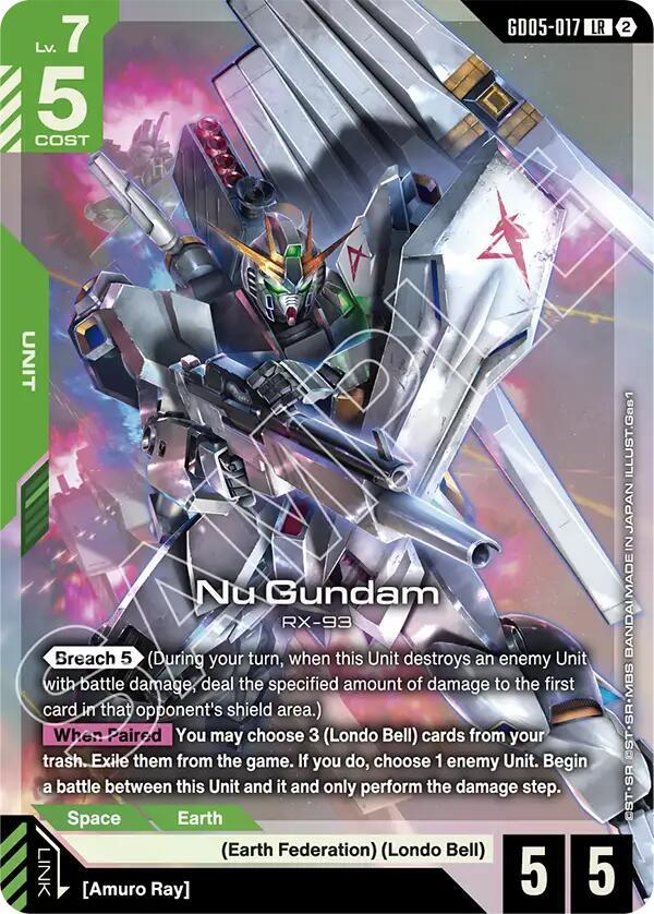 Nu Gundam (GD05-017) - Freedom Ascension (GD05) NM *FOIL*