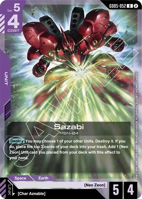 Sazabi (GD05-052) - Freedom Ascension (GD05) NM *FOIL*