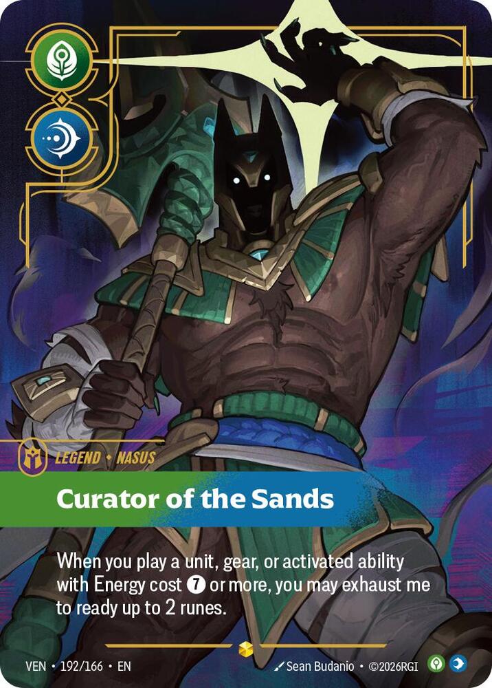 Nasus - Curator of the Sands (Overnumbered) - Vendetta (VEN) NM *FOIL*