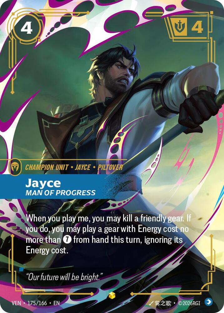 Jayce, Man of Progress (Overnumbered) - Vendetta (VEN) NM *FOIL*
