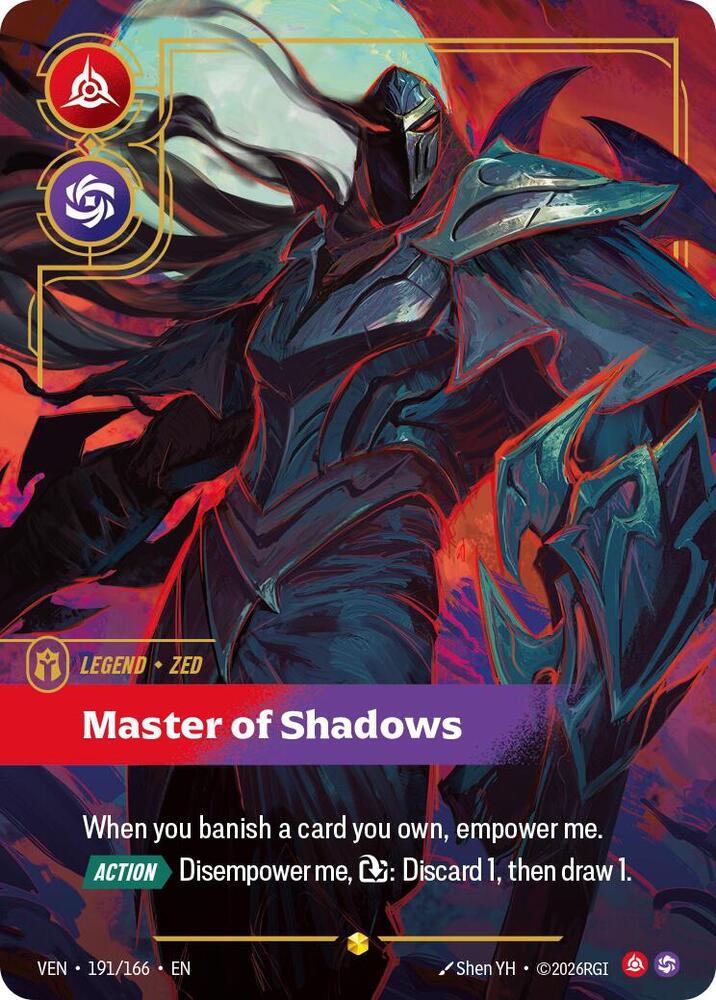 Zed, Master of Shadows (Overnumbered) - Vendetta (VEN) NM *FOIL*