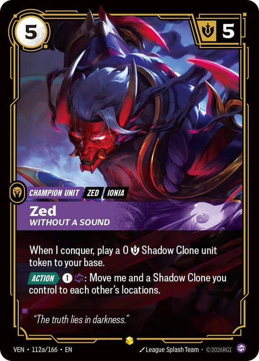Zed, Without a Sound (Alternate Art) - Vendetta (VEN) NM *FOIL*
