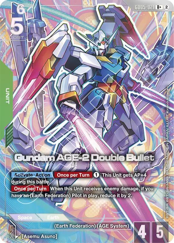 Gundam AGE-2 Double Bullet (R+) - Freedom Ascension (GD05) NM *FOIL*