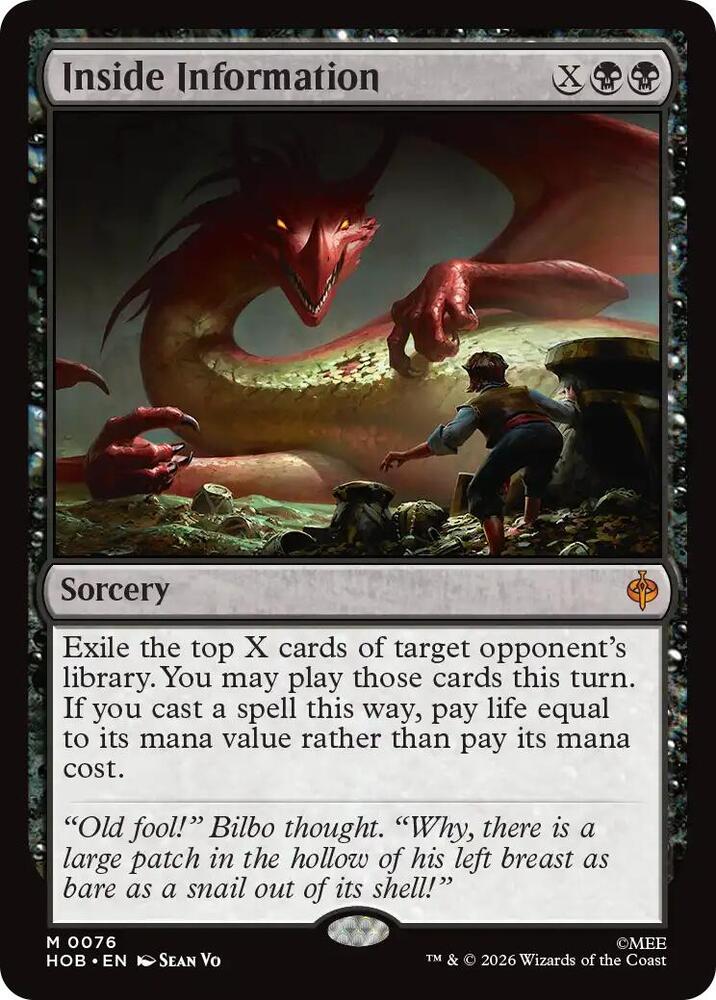 Inside Information - The Hobbit (HOB) NM