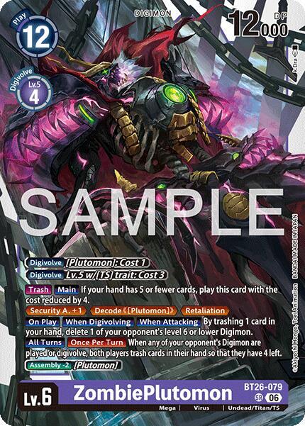 ZombiePlutomon - Timeless Bonds (BT-26) NM *FOIL*