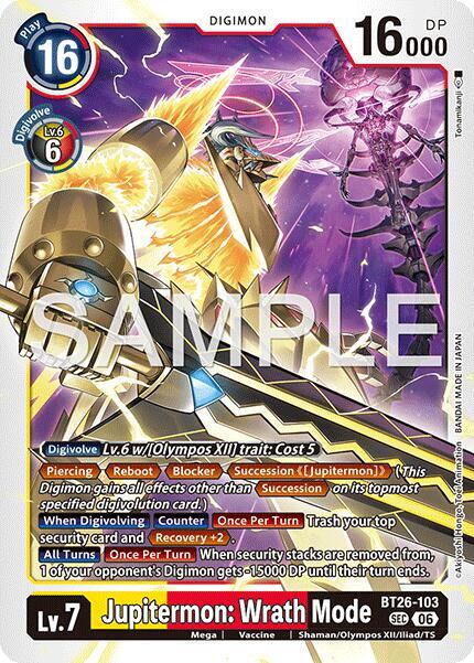 Jupitermon: Wrath Mode - Timeless Bonds (BT-26) NM *FOIL*