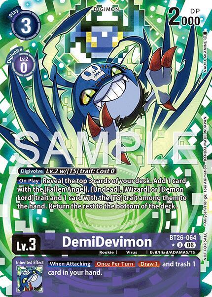 DemiDevimon (Alternate Art) - Timeless Bonds (BT-26) NM *FOIL*