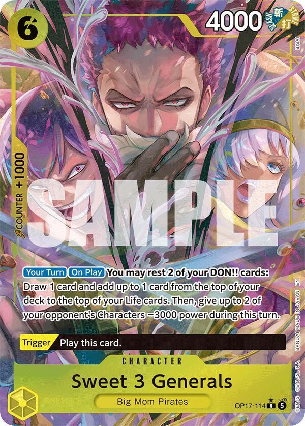 Sweet 3 Generals (Alternate Art) - The World's Strongest Warriors (OP17) NM *FOIL*