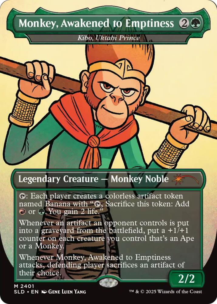 Monkey, Awakened to Emptiness - Kibo, Uktabi Prince - Secret Lair Drop Series (SLD) NM *FOIL*