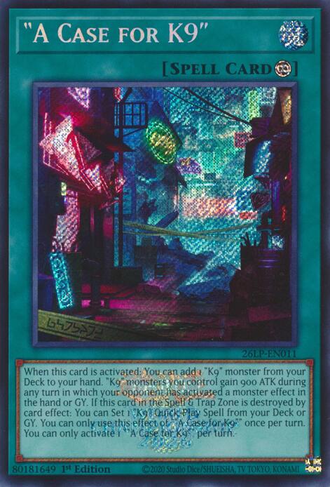 "A Case for K9" (Emblazoned Secret Rare) - Limited Pack World Championship 2026 (26LP) NM *FOIL*