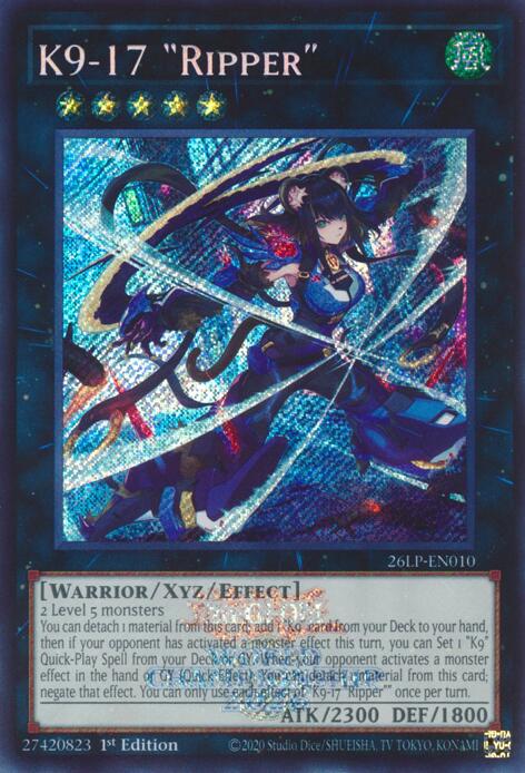 K9-17 "Ripper" (Emblazoned Secret Rare) - Limited Pack World Championship 2026 (26LP) NM *FOIL*
