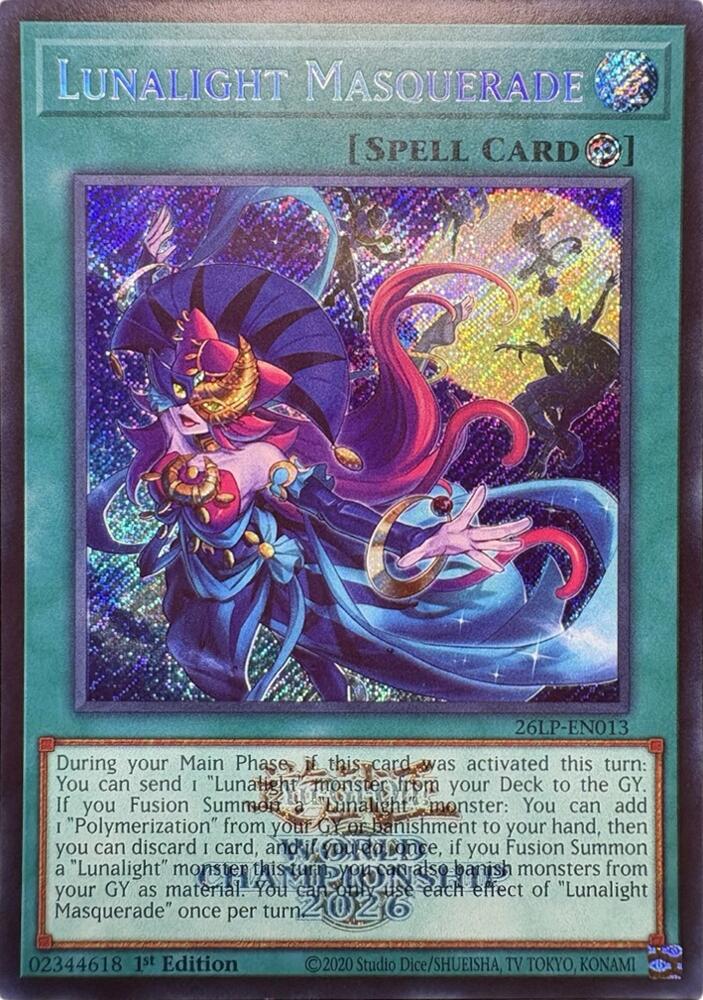 Lunalight Masquerade (Emblazoned Secret Rare) - Limited Pack World Championship 2026 (26LP) NM *FOIL*