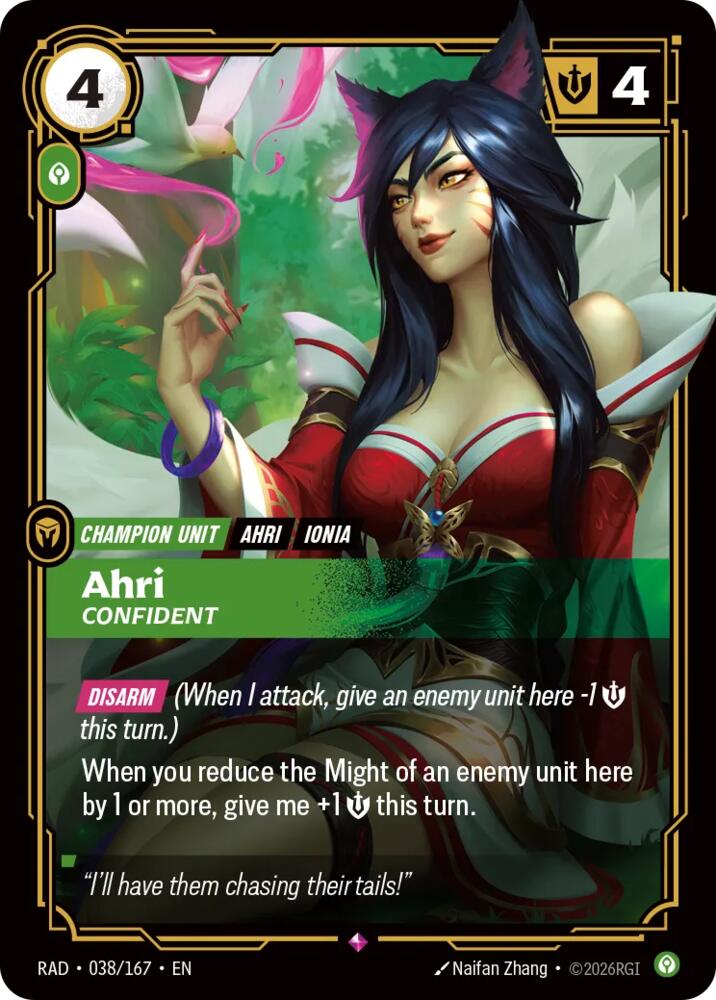 Ahri, Confident - Radiance (RAD) NM *FOIL*