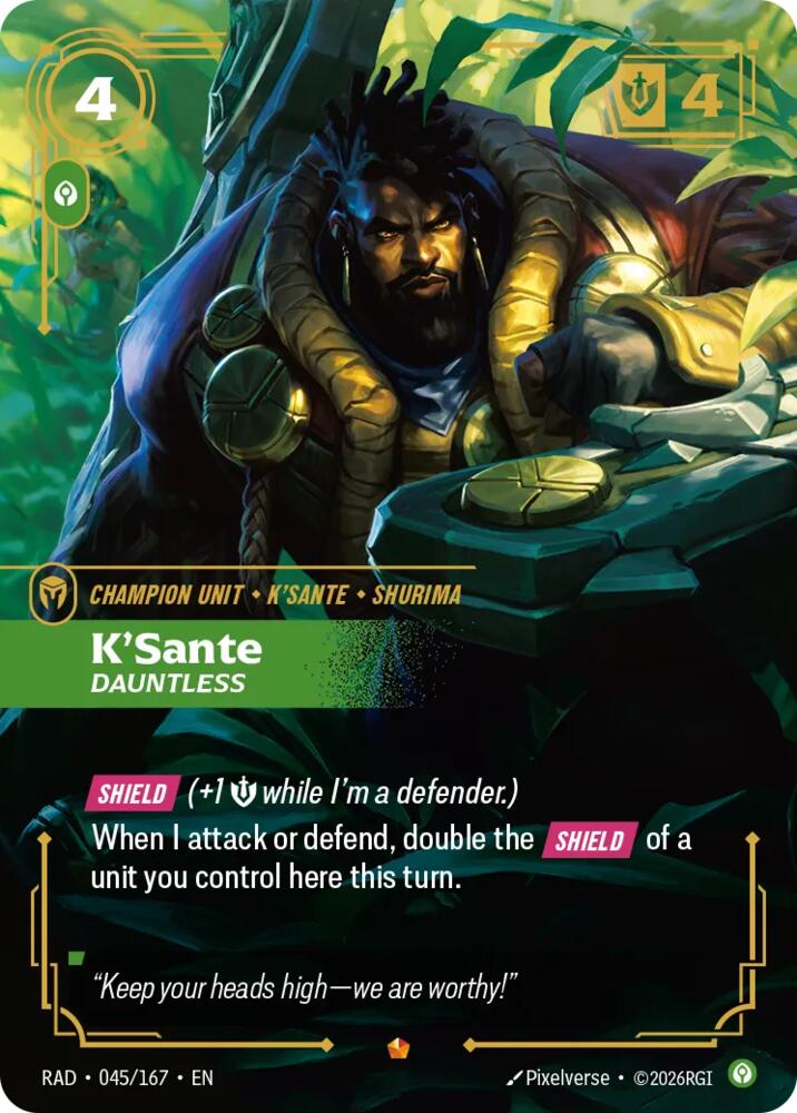 K'Sante, Dauntless - Radiance (RAD) NM *FOIL*