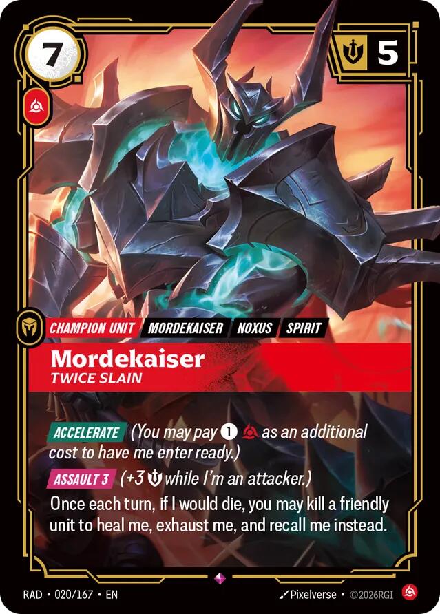 Mordekaiser, Twice Slain - Radiance (RAD) NM