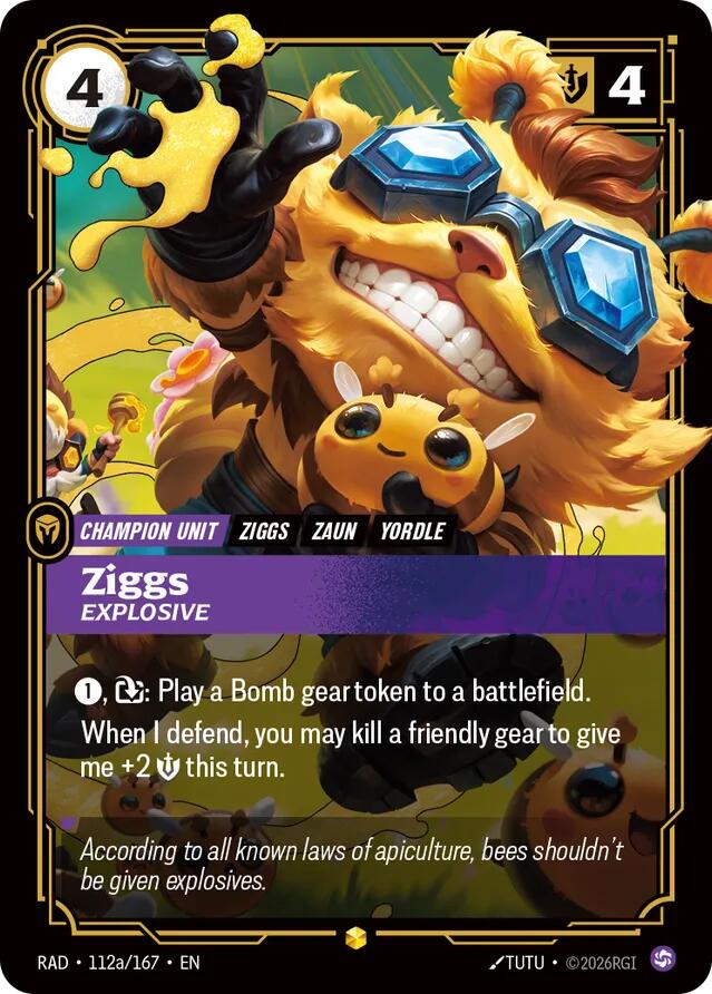 Ziggs, Explosive (Alternate Art) - Radiance (RAD) NM *FOIL*