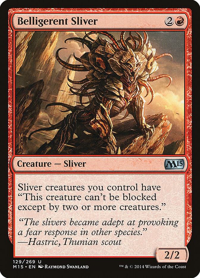 Belligerent Sliver - Magic 2015 (M15) (M15) LP *FOIL*