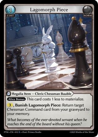 Lagomorph Piece (012) - Phantom Monarchs