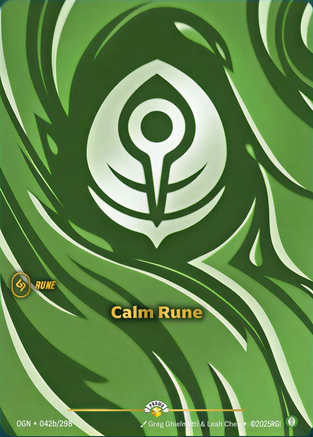 Calm Rune R&b Calm Rune (R02b) - Riftbound Organized Play Promotional Cards (OPP) NM ...