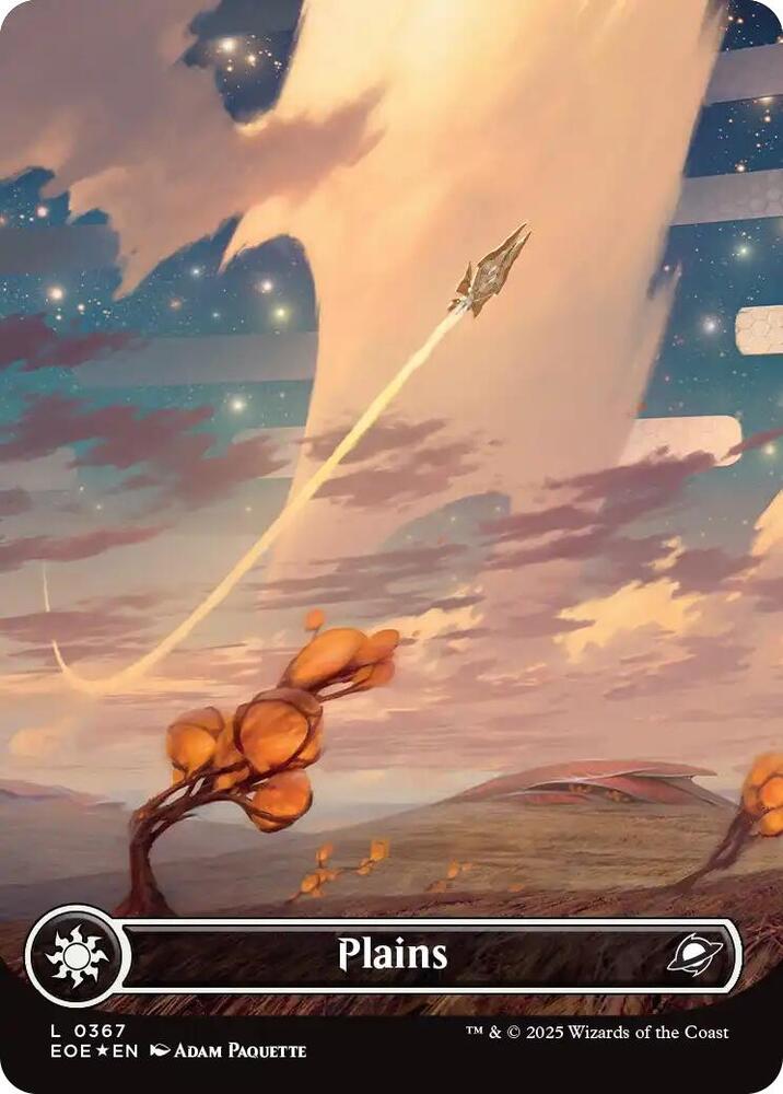 Plains (0367) (Borderless) (Galaxy Foil) - Edge of Eternities (EOE) *GALAXY FOIL*