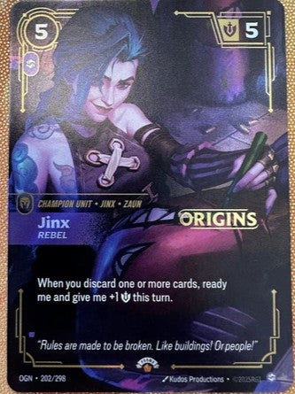 Jinx - Rebel - Riftbound Organized Play Promotional Cards (OPP) NM *FOIL*
