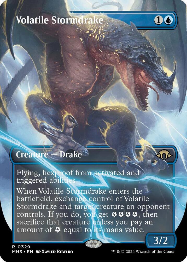 Volatile Stormdrake (Borderless) - Modern Horizons 3 (MH3)