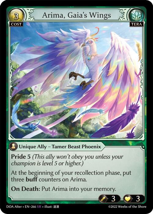 Arima, Gaia's Wings - Dawn of Ashes Alter Edition (DOA Alter) Dawn of Ashes Alter Edition FOIL