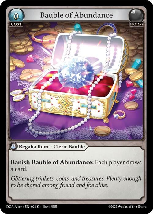 Bauble of Abundance - Dawn of Ashes Alter Edition (DOA Alter) Dawn of Ashes Alter Edition FOIL