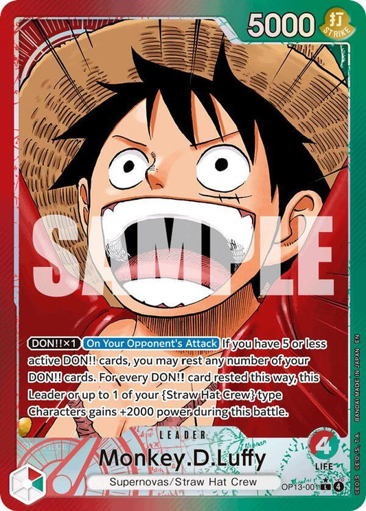 Monkey.D.Luffy (001) (Alternate Art) - Carrying On His Will (OP13) Carrying On His Will NM