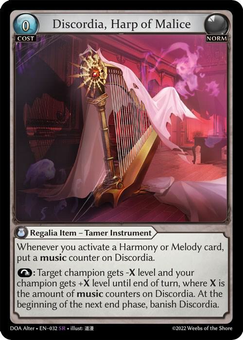 Discordia, Harp of Malice - Dawn of Ashes Alter Edition (DOA Alter) Dawn of Ashes Alter Edition