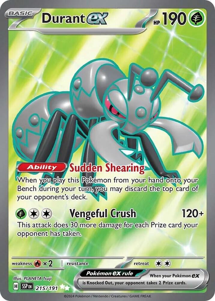 Durant ex - 215/191 - SV08: Surging Sparks (SSP) SV08: Surging Sparks NM