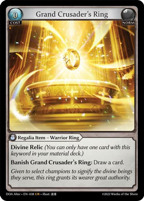 Grand Crusader's Ring - Dawn of Ashes Alter Edition (DOA Alter) Dawn of Ashes Alter Edition