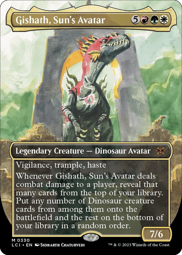 Gishath, Sun's Avatar (Borderless) - The Lost Caverns of Ixalan (LCI)